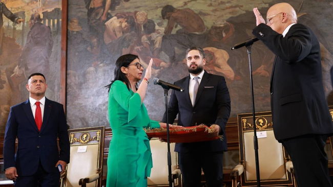 Preview image for: Russia Praises Delcy Rodríguez's Swearing-in as Venezuela's Acting President