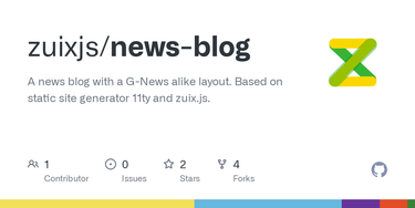 OpenGraph image for GitHub.com/zuixjs/news-blog/