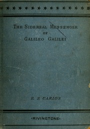 OpenGraph image for archive.org/details/siderealmessenge80gali