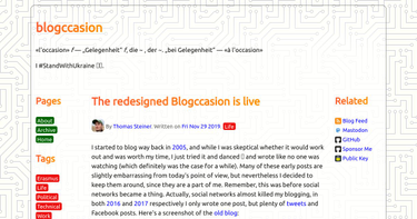 OpenGraph image for blog.tomayac.com/2019/09/29/the-redesigned-blogccasion-is-live/#:~:text=The%20Synthwave%20%2784%20code%20theme%20for%20Visual%20Studio%20Code%20originally%20is%20from%20Robb%20Owen.%20I%27m%20using%20the%20port%20for%20PrismJS%20by%20Marc%20Backes