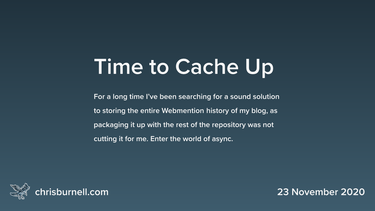 OpenGraph image for chrisburnell.com/article/time-to-cache-up/