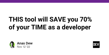 OpenGraph image for dev.to/anasdew/this-tool-will-save-you-70-of-your-time-as-a-developer-1899