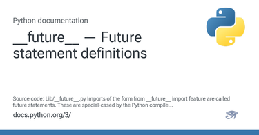 OpenGraph image for docs.python.org/3/library/__future__.html#id1