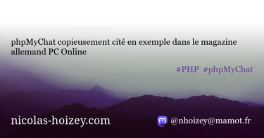 OpenGraph image for gasteroprod.com/divers/phpmychat-copieusement-cite-en-exemple-dans-le-magazine-allemand-pc-online