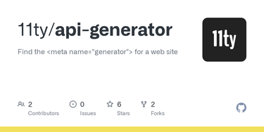 OpenGraph image for github.com/11ty/api-generator