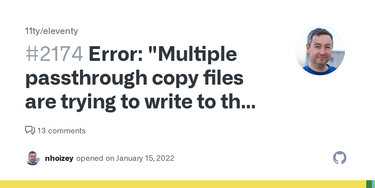 OpenGraph image for github.com/11ty/eleventy/issues/2174#issuecomment-1162420197