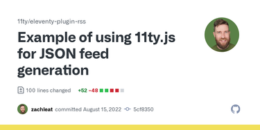 OpenGraph image for github.com/11ty/eleventy-plugin-rss/commit/5cf83502e29b88b32772f0274fcf9dd4041b4549