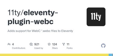 OpenGraph image for github.com/11ty/eleventy-plugin-webc