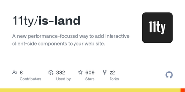 OpenGraph image for github.com/11ty/is-land#framework-support