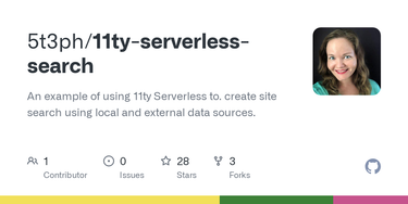 OpenGraph image for github.com/5t3ph/11ty-serverless-search