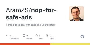 OpenGraph image for github.com/AramZS/nop-for-safe-ads