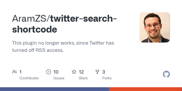 OpenGraph image for github.com/AramZS/twitter-search-shortcode