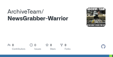 OpenGraph image for github.com/ArchiveTeam/NewsGrabber-Warrior