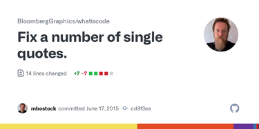 OpenGraph image for github.com/BloombergMedia/whatiscode/commit/cd9f3ead93c8bbe00a48faf0a765d67fb3d5c3b9