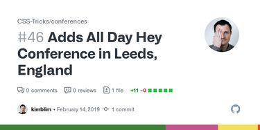 OpenGraph image for github.com/CSS-Tricks/conferences/pull/46
