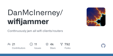 OpenGraph image for github.com/DanMcInerney/wifijammer
