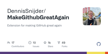 OpenGraph image for github.com/DennisSnijder/MakeGithubGreatAgain