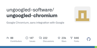 OpenGraph image for github.com/Eloston/ungoogled-chromium