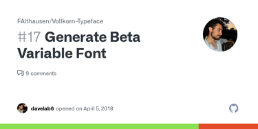 OpenGraph image for github.com/FAlthausen/Vollkorn-Typeface/issues/17