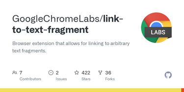 OpenGraph image for github.com/GoogleChromeLabs/link-to-text-fragment
