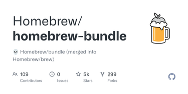 OpenGraph image for github.com/Homebrew/homebrew-bundle