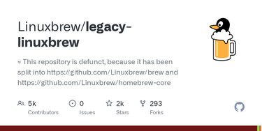 OpenGraph image for github.com/Homebrew/linuxbrew