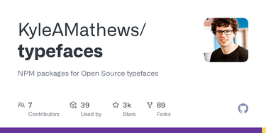 OpenGraph image for github.com/KyleAMathews/typefaces