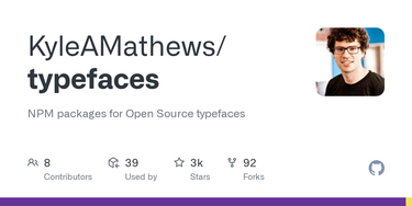 OpenGraph image for github.com/KyleAMathews/typefaces