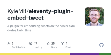 OpenGraph image for github.com/KyleMit/eleventy-plugin-embed-tweet#readme