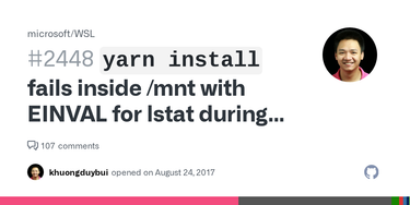 OpenGraph image for github.com/Microsoft/WSL/issues/2448