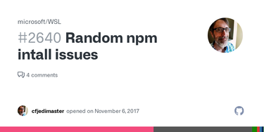 OpenGraph image for github.com/Microsoft/WSL/issues/2640