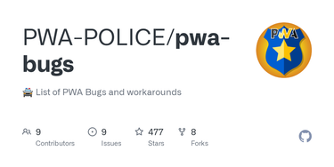 OpenGraph image for github.com/PWA-POLICE/pwa-bugs