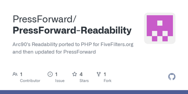 OpenGraph image for github.com/PressForward/PressForward-Readability