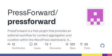 OpenGraph image for github.com/PressForward/pressforward