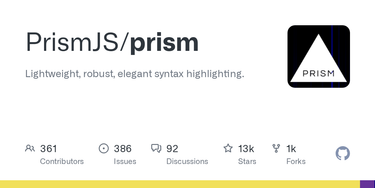 OpenGraph image for github.com/PrismJS/prism