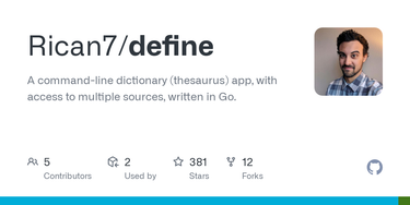 OpenGraph image for github.com/Rican7/define