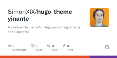 OpenGraph image for github.com/SimonXIX/hugo-theme-yinante