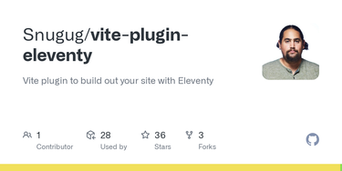 OpenGraph image for github.com/Snugug/vite-plugin-eleventy