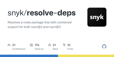 OpenGraph image for github.com/Snyk/resolve-deps#programatical-usage
