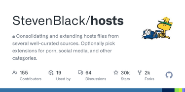 OpenGraph image for github.com/StevenBlack/hosts