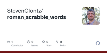 OpenGraph image for github.com/StevenClontz/roman_scrabble_words