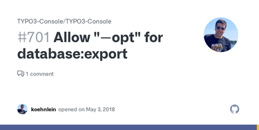 OpenGraph image for github.com/TYPO3-Console/TYPO3-Console/issues/701