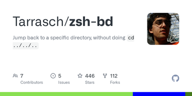 OpenGraph image for github.com/Tarrasch/zsh-bd