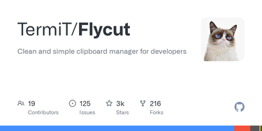 OpenGraph image for github.com/TermiT/Flycut