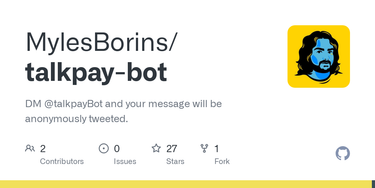 OpenGraph image for github.com/TheAlphaNerd/talkpay-bot