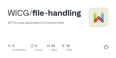 OpenGraph image for github.com/WICG/file-handling/blob/main/explainer.md#user-content-example:~:text=For%20more%20advanced%20use%20cases%2C%20such,can%20add%20a%20launch%20event%20handler