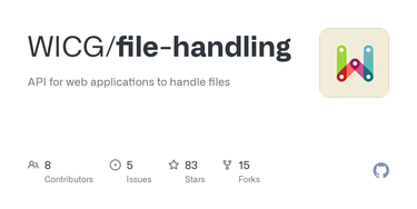 OpenGraph image for github.com/WICG/file-handling