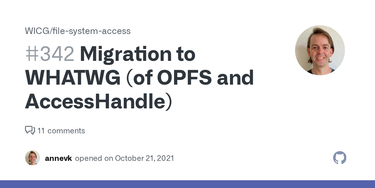 OpenGraph image for github.com/WICG/file-system-access/issues/342