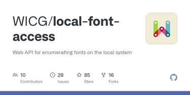 OpenGraph image for github.com/WICG/local-font-access