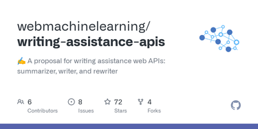 OpenGraph image for github.com/WICG/writing-assistance-apis/?tab=readme-ov-file#basic-usage